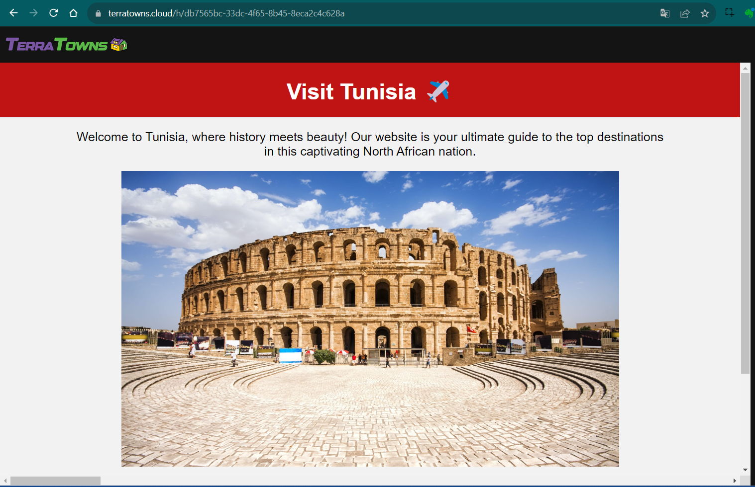 Visit Tunisia WebPage