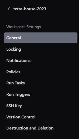 General Project Settings Pane