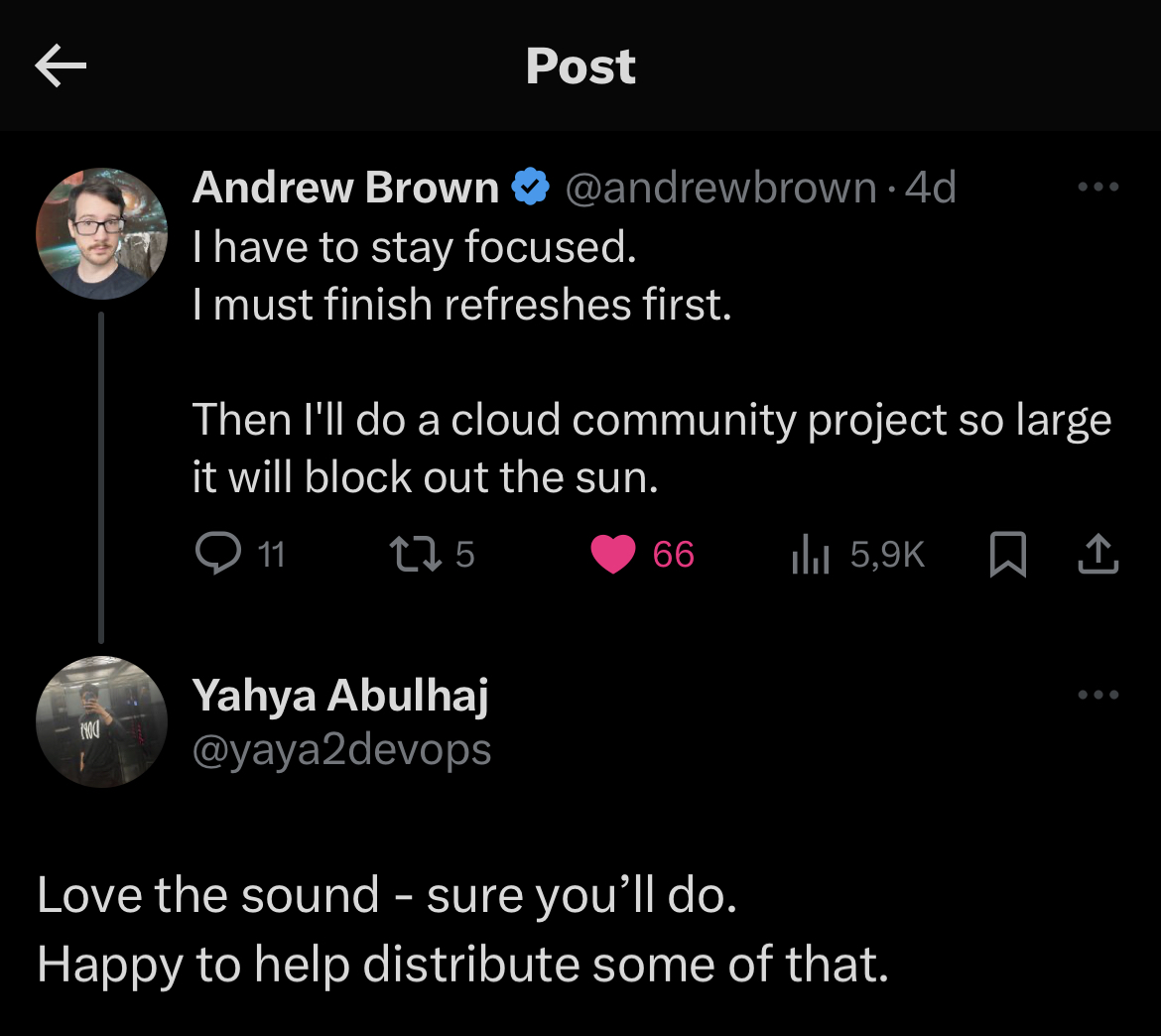 Comment To Andrew Tweet